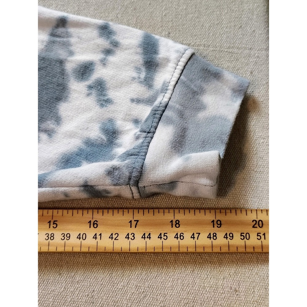 ACDC High Voltage Rock N Roll 1976 Tie Dye Cropped Hoodie Grey White XL 21 - Picture 5 of 8